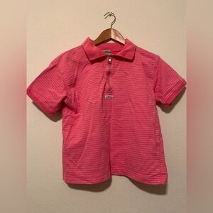 Pink Collared Terrycloth Thick Shirt